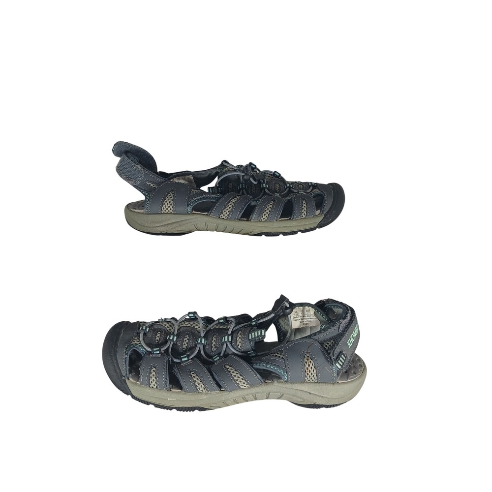 Khombu River Sport Sandals 6.5M Gray Teal Hiking Water Shoes Gorpcore Outdoor